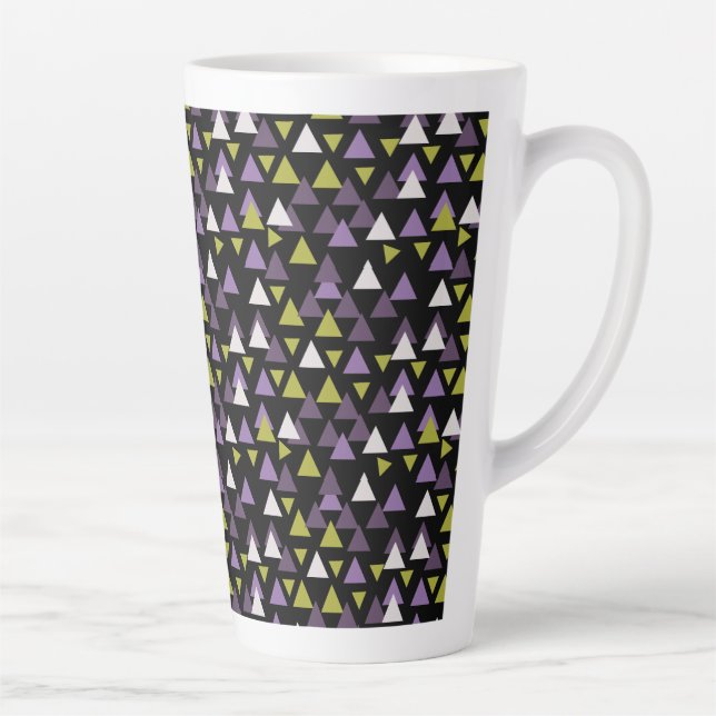 Tasse Latte Triangles motif Avocat et Violet (Droite)