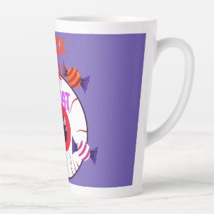 Tasse Latte Trick Or Treat - Gros Globe Oculaire Et Friandises