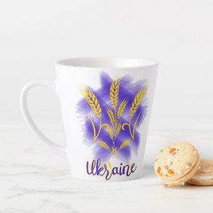 Tasse Latte trident ukrainien fait d'épi de blé