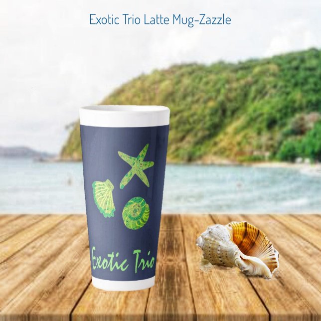 Tasse Latte Trio exotique (Créateur téléchargé)