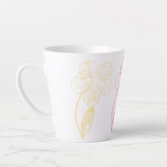 Tasse Latte Trio Floral Botanique (Gauche)
