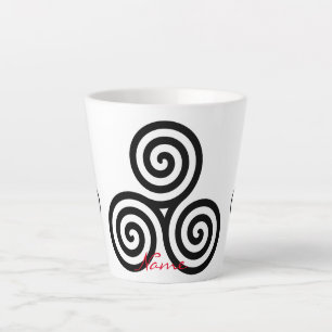 Tasse Latte Triple spirale noire Thunder_Cove