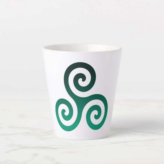 Tasse Latte Triskele vert (Devant)