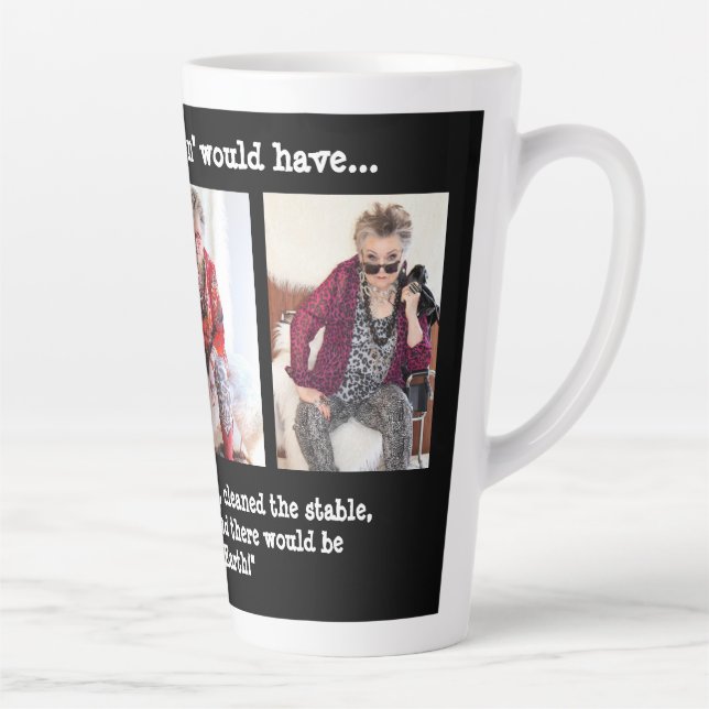 Tasse Latte Trois femmes sages et humoristiques à Noël (Droite)