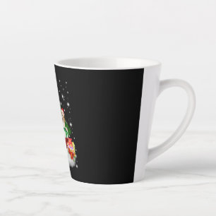 Tasse Latte Trois Père Noël Beagle Avec Arbre De Noël