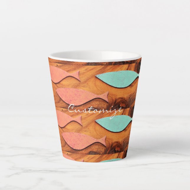 Tasse Latte Trois poissons Motif Thunder_Cove (Devant)