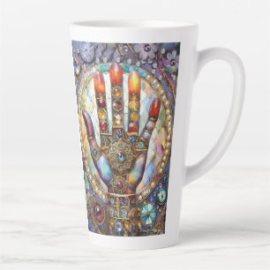 Tasse Latte Troisième œil mystique paume