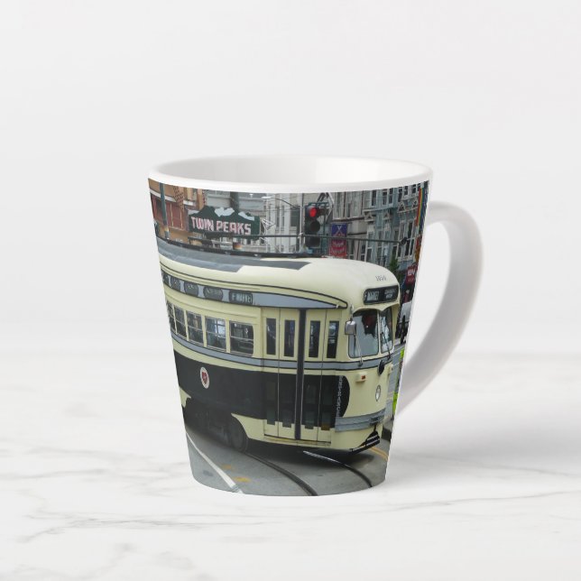 Tasse Latte Trolley de San Francisco (Angle droit)
