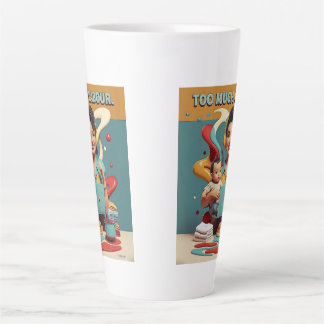 Tasse Latte Trop de main d'oeuvre - Conception rétro féministe