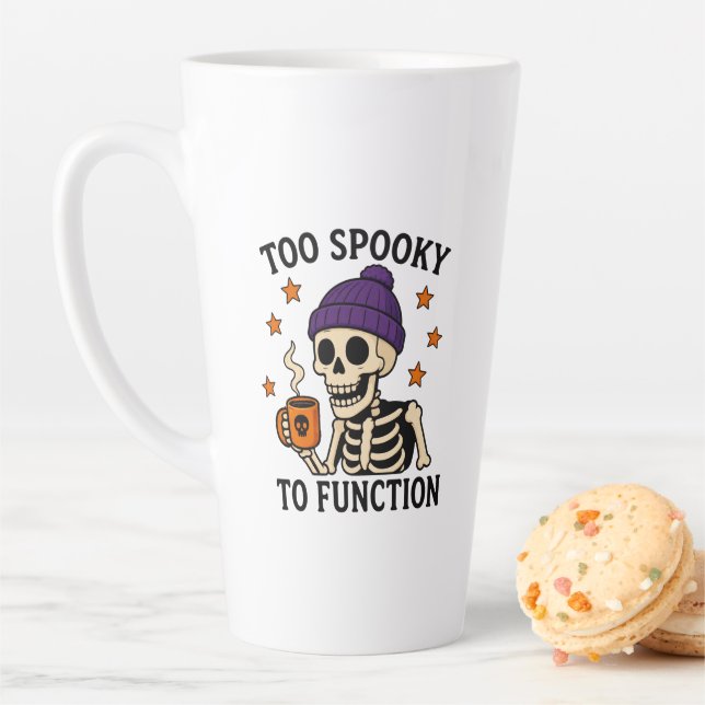 Tasse Latte Trop effrayant pour fonctionner (En situation)