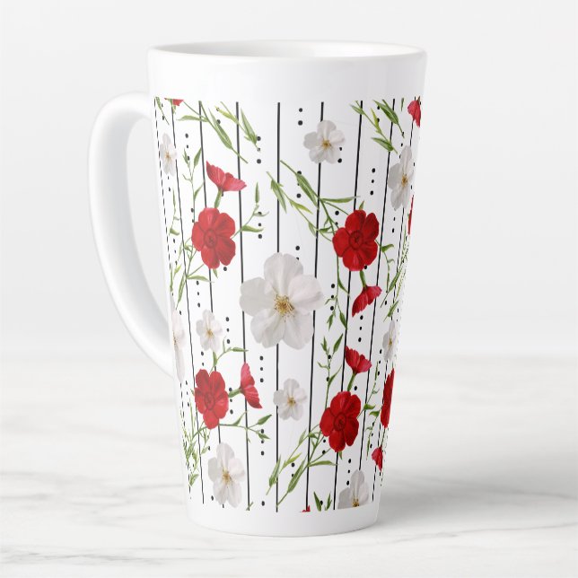 Tasse Latte Tropical Trellis Garden Art (Angle gauche)