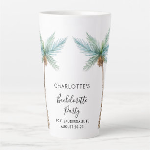 Tasse Latte Tropicales Palmiers Enterrement de Vie de Jeune Fi