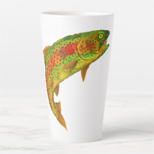 Tasse Latte Truite arc-en-ciel feuille Aspen 5