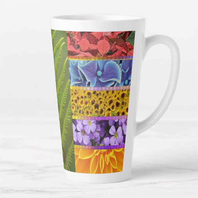Tasse Latte tuiles de flore (Droite)