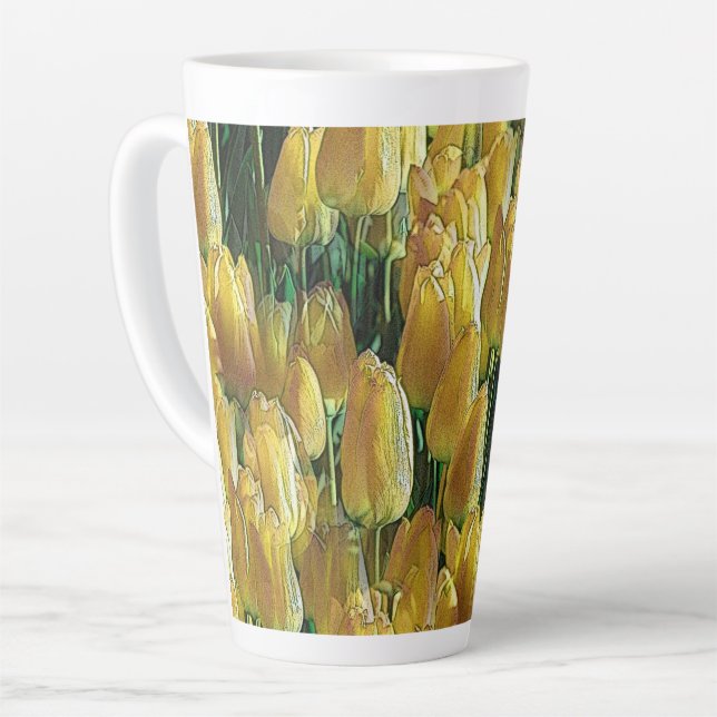 Tasse Latte Tulips Sunshine Yellow (Angle gauche)