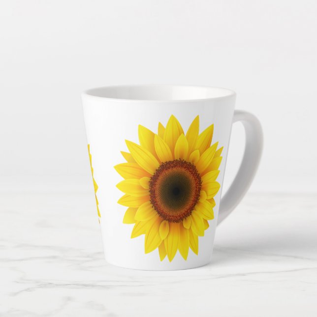 Tasse Latte Tulte de tournesol (Angle droit)