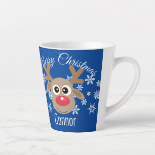 Tasse Latte Type de script de réinder mignon de Noël Fléau de