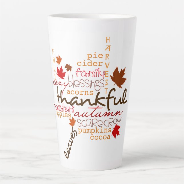 Tasse Latte Typographie (Devant)