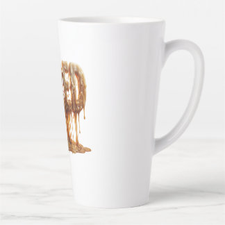 Tasse Latte Typographie de bougie fondue fatiguée Brûlure de m