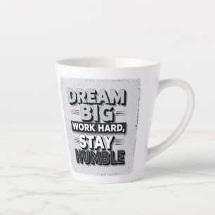 Tasse Latte Typographie de citation artistique inspirante et m