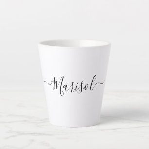 Tasse Latte Typographie moderne tendance Nom
