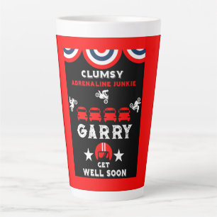 Tasse Latte Un accident maladroit se passe bien