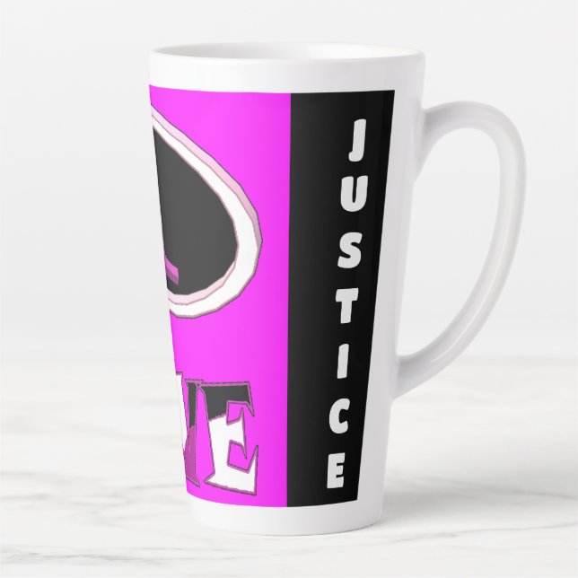 Tasse Latte Un amour rose brite dire fort (Droite)