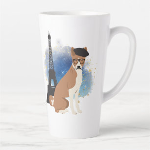 Tasse Latte Un Basenji à Paris drôle de chien