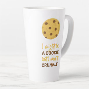 Tasse Latte Un biscuit dur s'effondre en disant