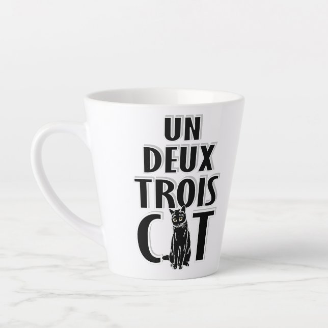 Tasse Latte Un Deux Trois Cat French Cats (Gauche)