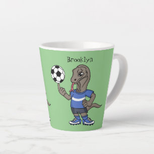 Tasse Latte Un dragon de Komodo amusant qui joue au dessin ani