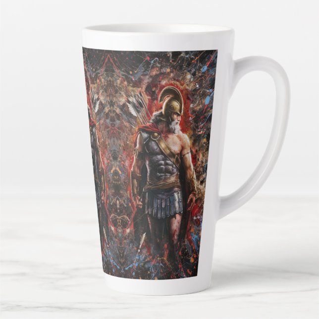Tasse Latte Un guerrier en position de bataille (Droite)