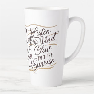 Tasse Latte Un magnifique morceau d'art de mots avec un harmon