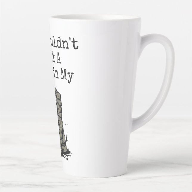 Tasse Latte "Un mile dans mes bottes" (Droite)