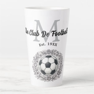 Tasse Latte un monogramme de club de football est, année coupe