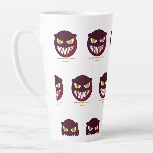 Tasse Latte Un monstre effrayant ne dort jamais (Gauche)