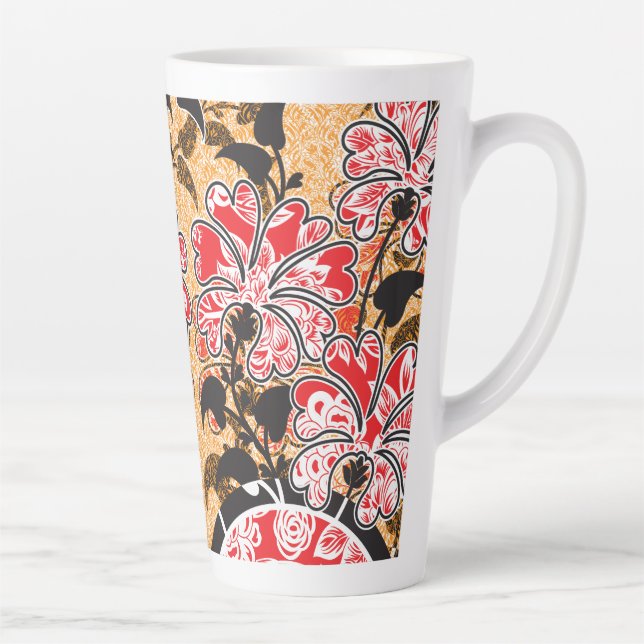 Tasse Latte Un motif oriental complexe et animé (Droite)