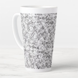 Tasse Latte Un mur à motifs blanc et noir frappant visuellemen