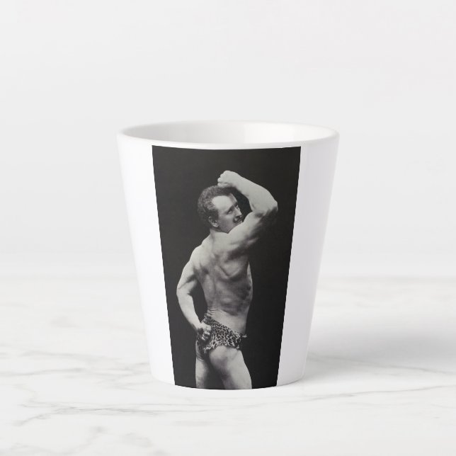 Tasse Latte Un nouvel article de StrongMen Eugen Sandow Bodybu (Devant)