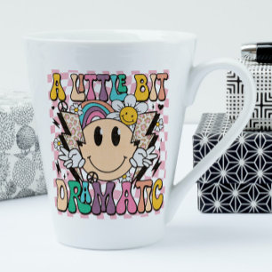 Tasse Latte Un Petit Peu Dramatique Drôle Super Dire