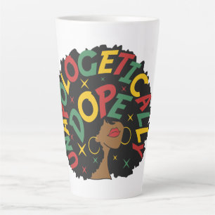 Tasse Latte Unapologely Dope Black Girl Afro  