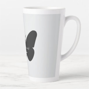 Tasse Latte Une citation simple dans un simple papillon