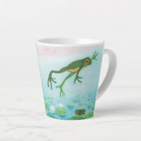 Une Grenouille S'Enfonce Dans L'Étang Illustration