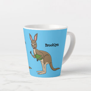 Tasse Latte Une jolie illustration de kangourou australien