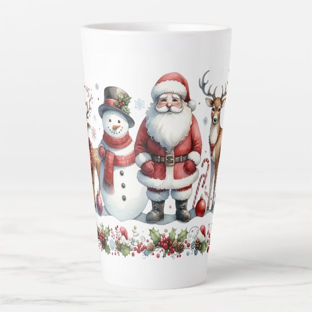 Tasse Latte Une joyeuse réunion de gaieté de Noël (Devant)