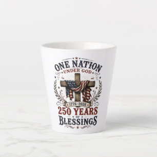 Tasse Latte Une nation sous Dieu 250 ans de bénédictions