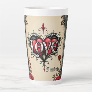 Tasse Latte Une romance gothique. Un style gothique et orné