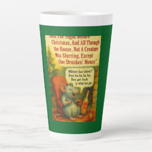 Tasse Latte Une Souris Ivre – Chaos de Carte de Noël