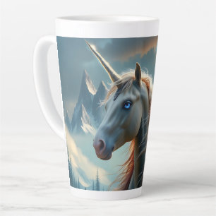 Tasse Latte Unicorne mystique dans les montagnes enchantées