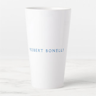 Tasse Latte Unique bleu clair bleu minimaliste moderne